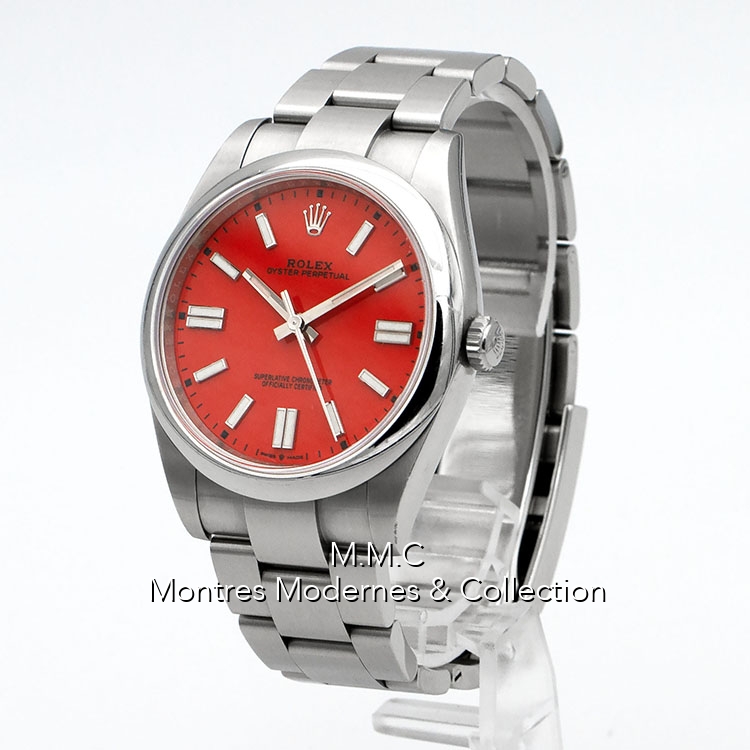 Rolex Oyster Perpetual 41mm ref.124300 Coral Red Dial - Image 2