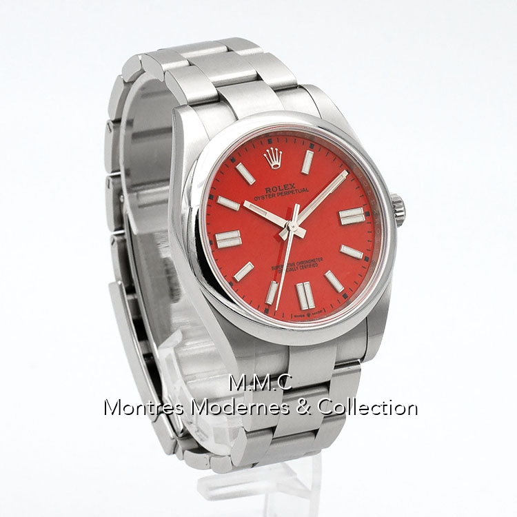 Rolex Oyster Perpetual 41mm ref.124300 Coral Red Dial - Image 3
