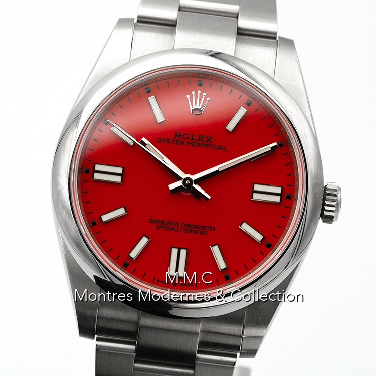 Rolex Oyster Perpetual 41mm ref.124300 Coral Red Dial - Image 4