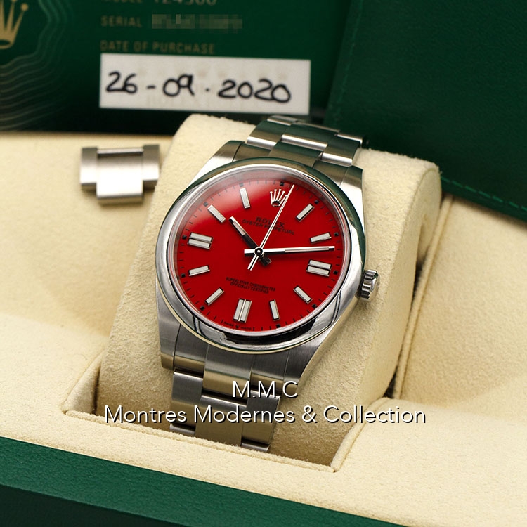 Rolex Oyster Perpetual 41mm ref.124300 Coral Red Dial - Image 6