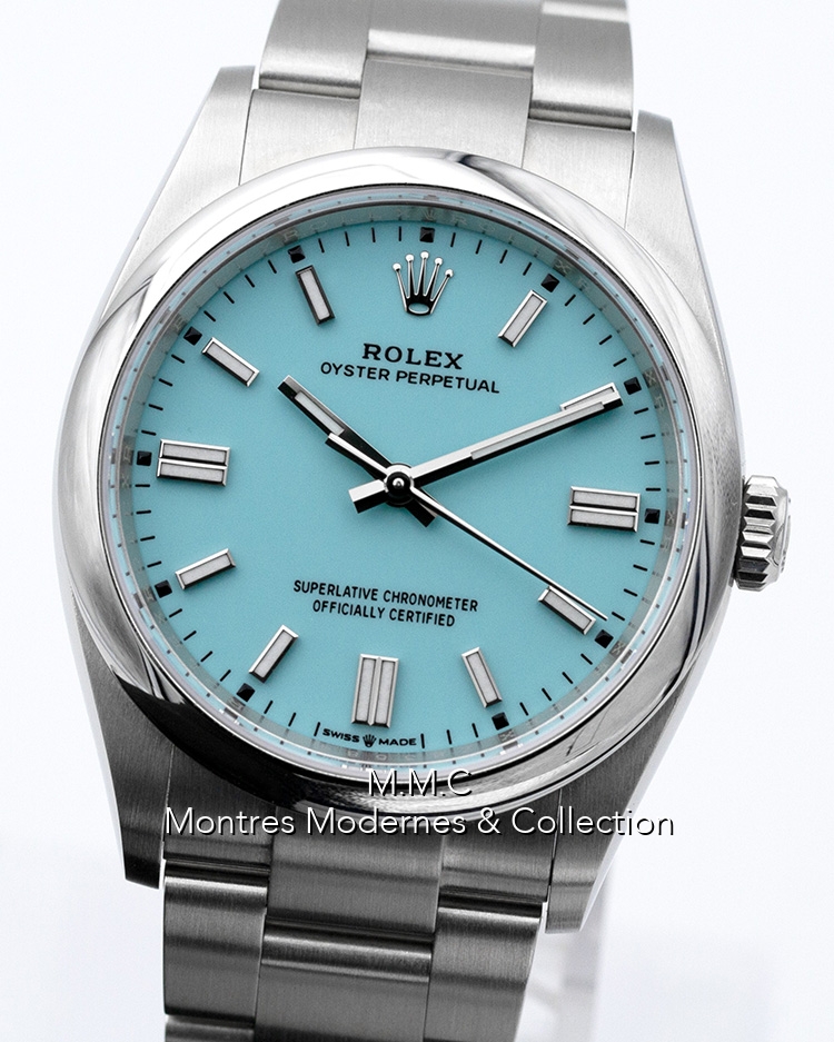 Rolex Oyster Perpetual Blue Tiffany Dial 36mm ref.126000 - Image 4